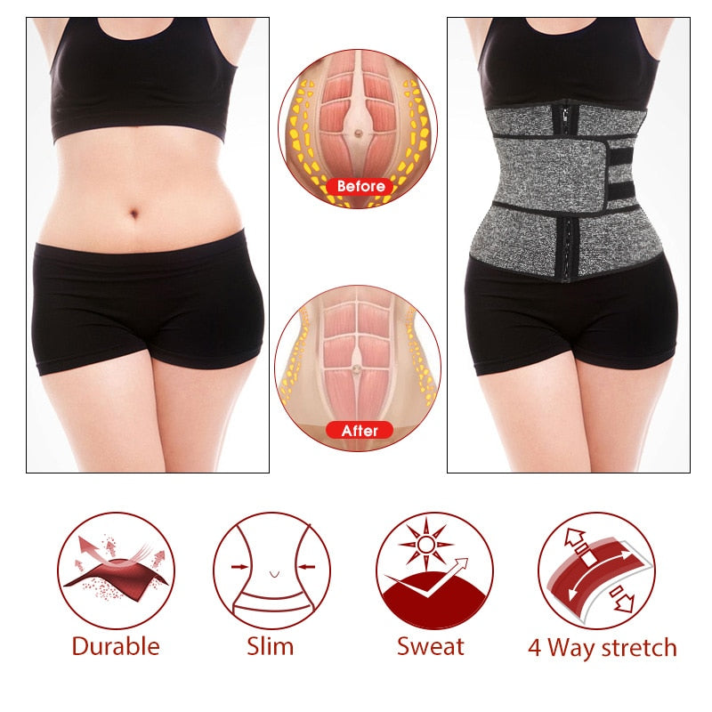 Neoprene Sauna Waist Trainer for Women | Sweat Belt & Corset